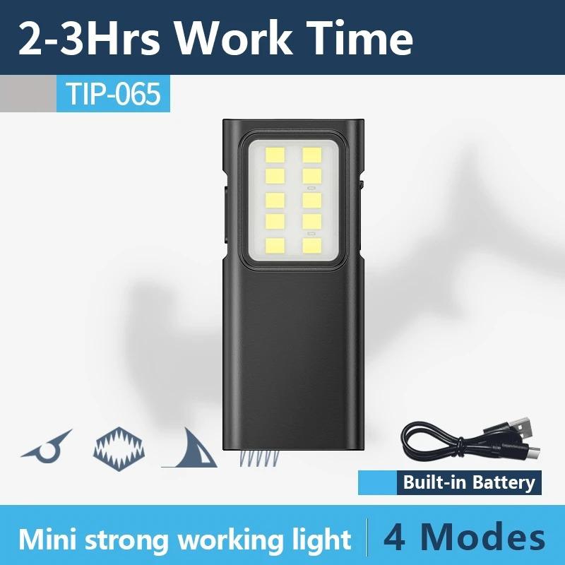 EDC Flashlight Keychain Light  Super Bright With Pen Clip Mini LED Flashlight, USB Charging Port Emergency Work Camping Light