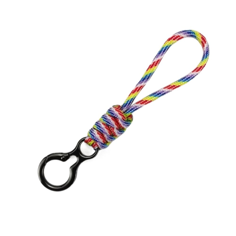 Anti-lost Paracord Keychain Wristlet Strap Braided Woven Keychain Car Key Holder