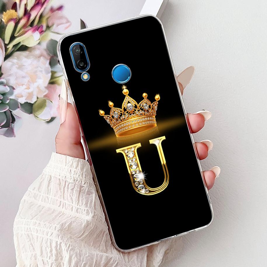 Чехол для Huawei P20 Lite Роскошная Корона Буквы Мягкий Силиконовый Чехол Для Huawei P20Lite Funda Nova 3e ANE-LX1 ANE-LX2 ANE-LX3 Coque