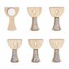 Wooden Decoration - RAYHER - Miniatures Silver Chalice 2x3.3cm - Communion/Confirmation - 12 Pcs