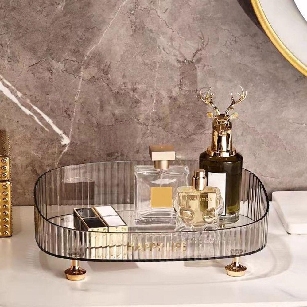 Органайзер для столешницы большой вместимости Противоскользящий поднос для туалетного столика в ванной Органайзер для макияжа и парфюмерии Дом