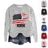 Women's Fashion Round Neck Pullover Top Long Sleeve Tee Printed Sweatshirt