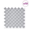 Lantern Tile 10 Pcs Grey 27 X 27 Cm Polyurethane and PET