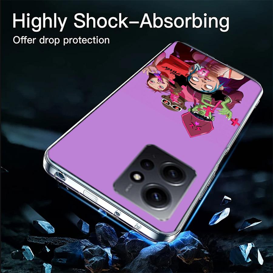 Аниме чехол для телефона Gorillaz для Redmi 12 13C 12C 15C 9 10 10C Note 13 Pro Plus 14 15 Pro 9T 9C 9A Мягкий чехол из ТПУ Прозрачные чехлы для мобильных телефонов