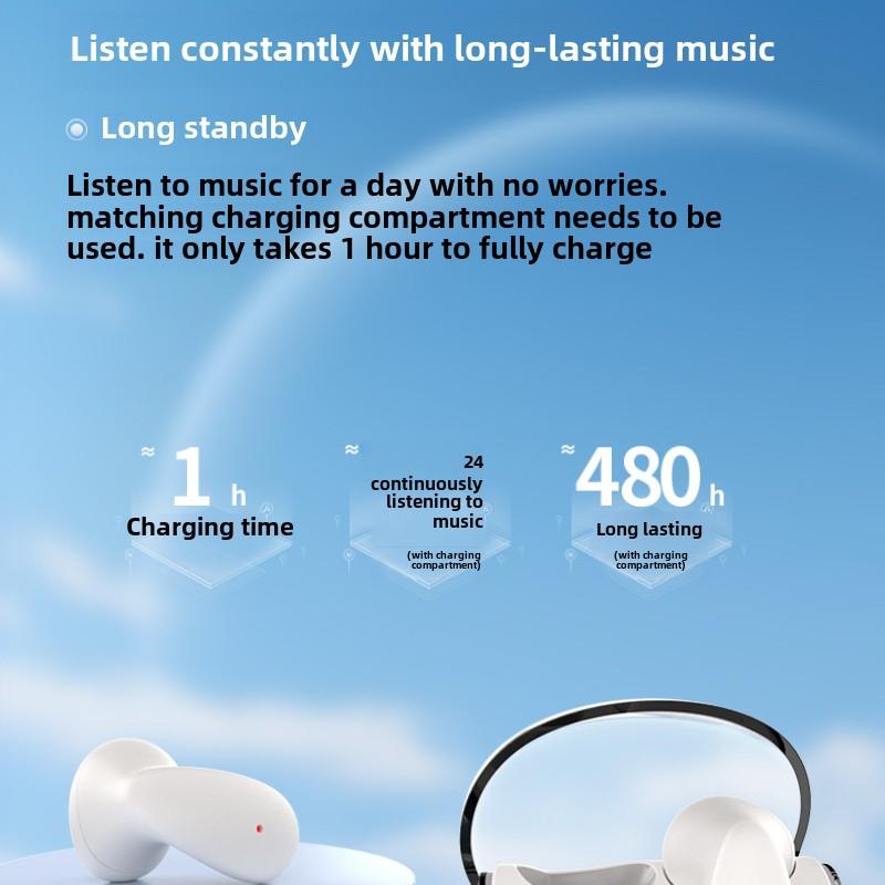 Bluetooth Headset Wireless Semi-in-ear Ultra-long Life High Sound Quality Comfortable Wear Active Noise Reduction