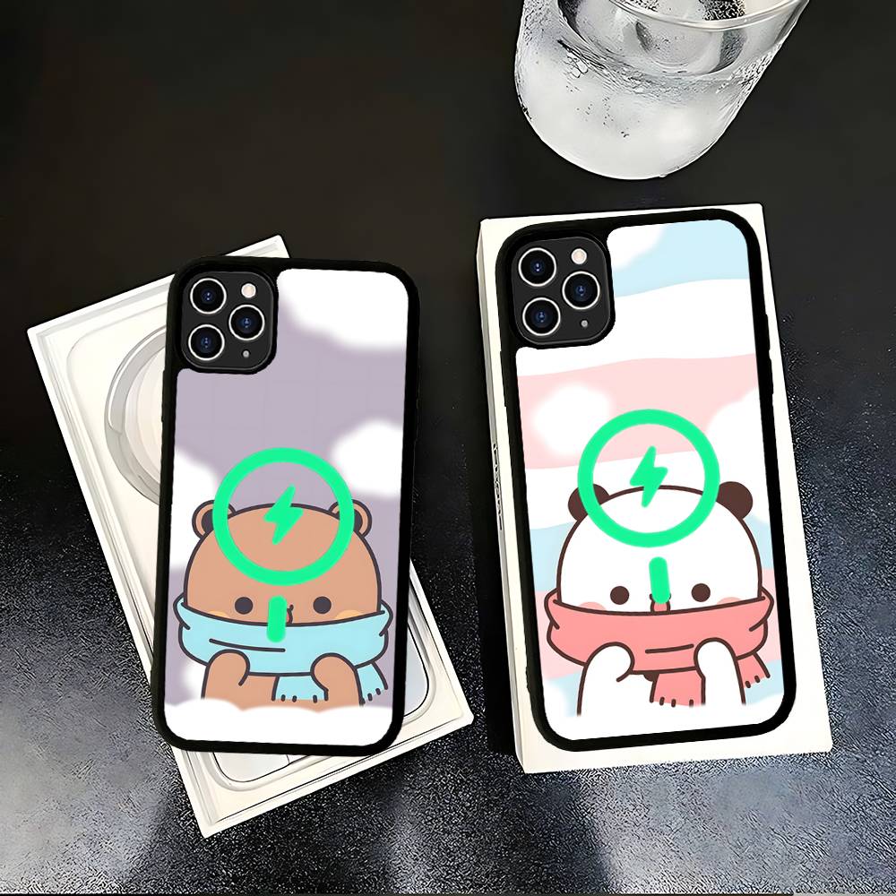 BUBU DUDU Мультяшный Матовый Магнитный Чехол Для Телефона Для IPhone 16 17 15 14 13 12 11 Для Magsafe Беспроводной Зарядки