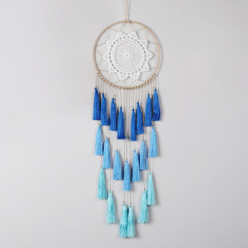 Boho Tassel Dream Catchers Handmade Wall Hanging Cotton Thread Ornament Craft For Home Bedroom Decor