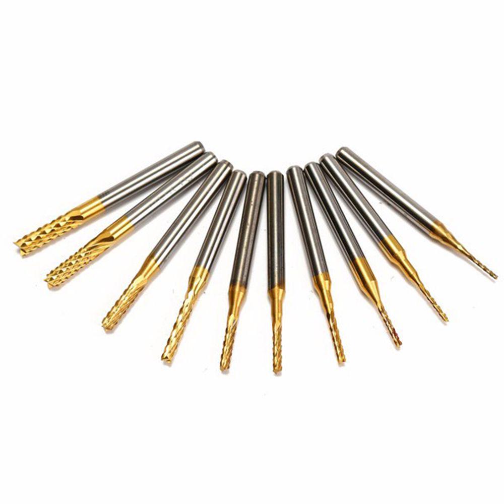 Carbide Engraving/Cutting Titanium Coated Shank Drill Bit Edge Cutter End Mill Milling Cutter