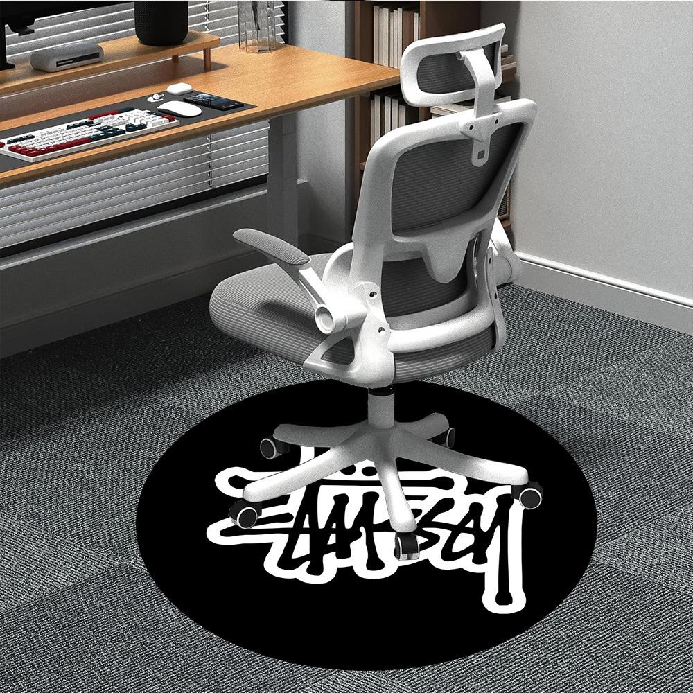 1 шт. Круглый ковер Stussy Office, Под офисные стулья, Спальня, Гостиная, Домашний декор a0926148