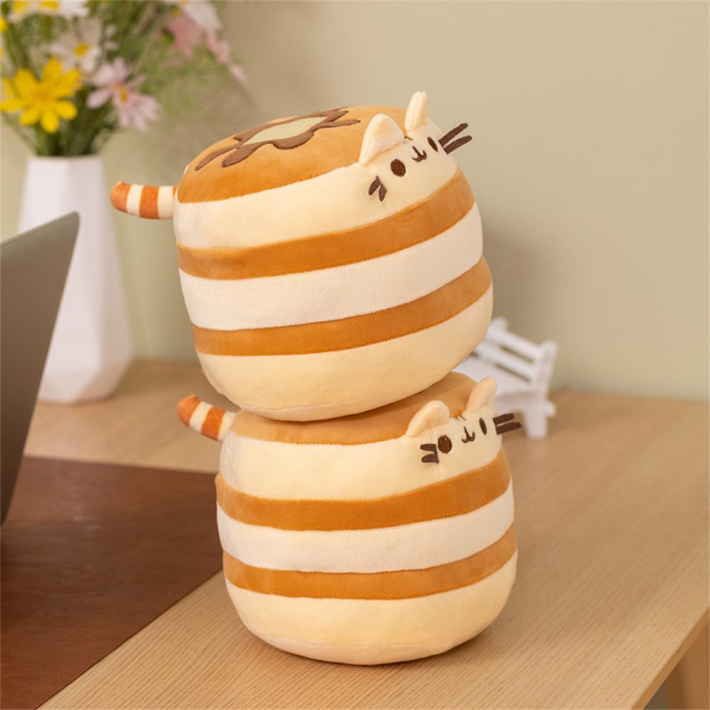 15CM Cute Cake Cat Plush Toy Kawaii Soft Stuffed Animal Pillow Anime Character Plushie Doll For Kids Birthday Gift Home Decor