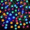 Солнечная перезаряжаемая светодиодная садовая лампа для газона 7M 50LED Солнечная гирлянда Fariy Light Водонепроницаемый уличный декор для сада Ландшафтное освещение