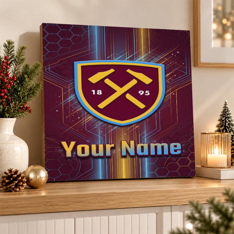 West Ham United FC Custom Name Text 5D Diamond Painting Kit DIY Full Drill Diamond Art Decoration