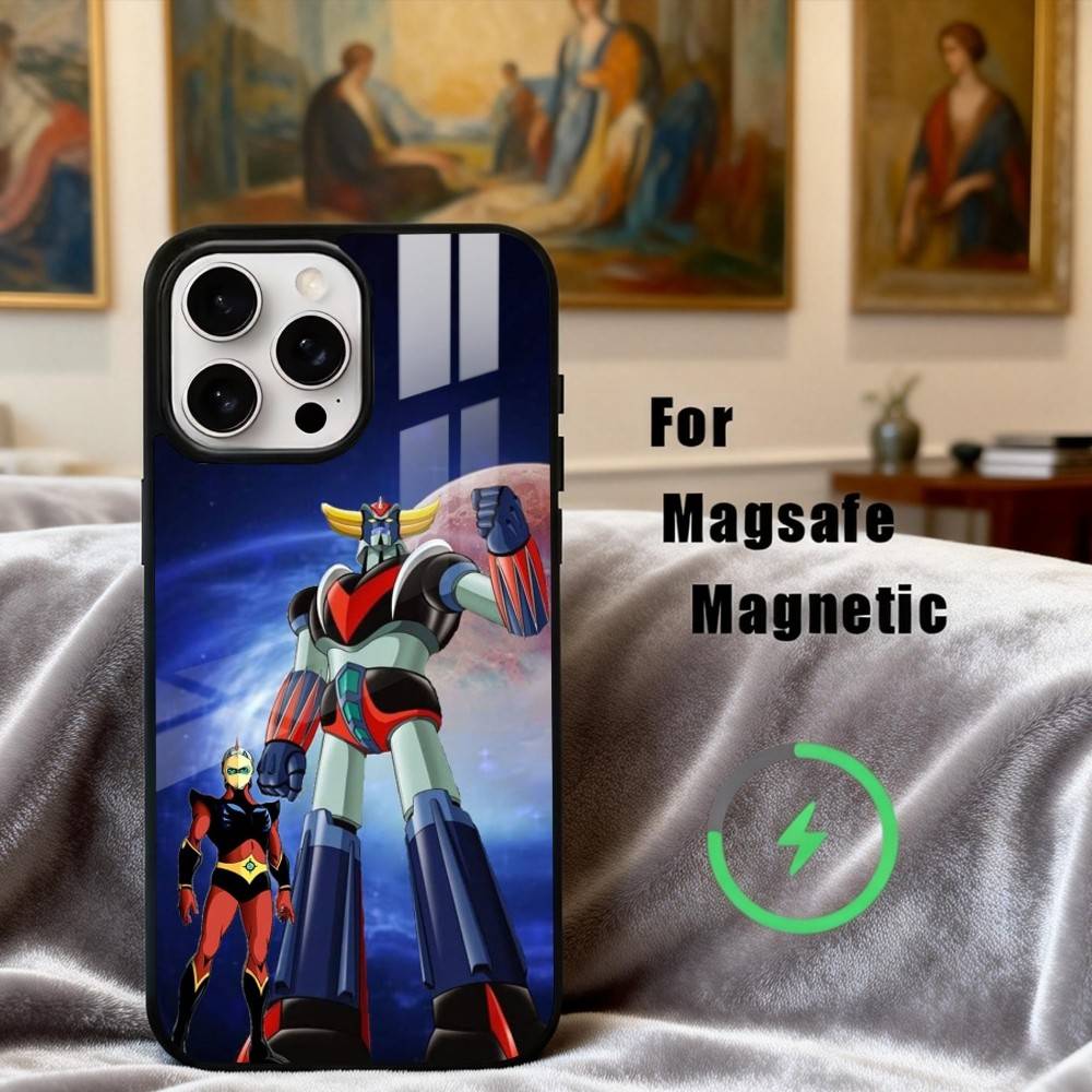 Animation UFO R-Robot G-Goldorak-K Phone Case For iPhone17,16,15,14,13,12,11 Plus,Pro Max Magnetic For Magsafe Wireless Charging