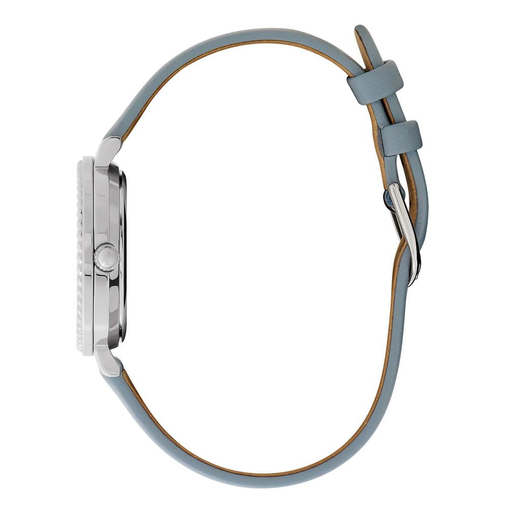 Авторизованный дистрибьютор Olivia Burton Watch Женские ob24000163 Classics 30 мм Винтажные бусины Серебристый Белый Солнечные лучи Меловой Синий Кожа [OLIVIA BURTON]