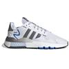 adidas Оригинальные Nite Jogger Тканевые Ретро Лоскутные Спортивные Амортизирующие Низкие Повседневные Кроссовки Унисекс Серый Белый Синий FV6624