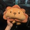 Cartoon Lion Lion Plush Car Neck Pillow Crab Car Waist Cushion Cute Auto Headrest  Car Accessorie