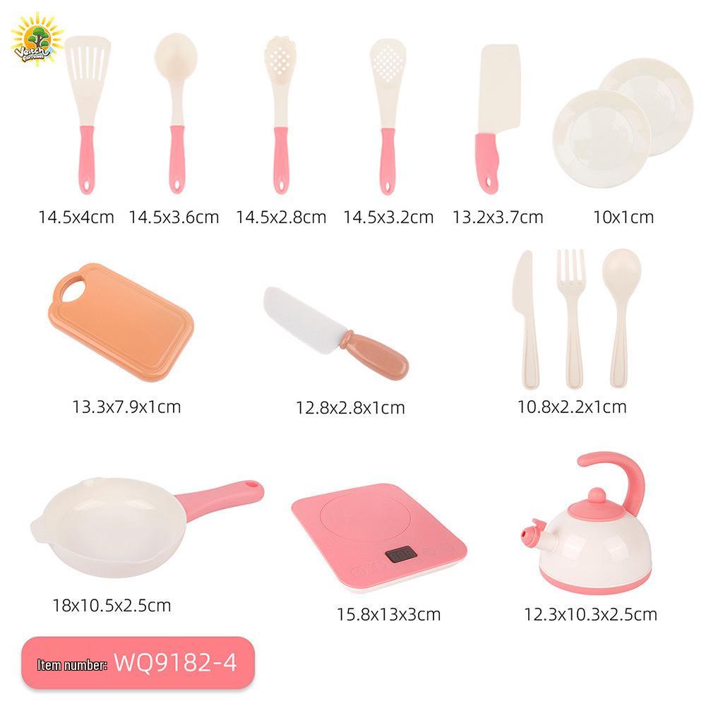 15-Piece Kids' Pretend Play Kitchenware Set - Pot, Bowl, Ladle, Basin, and More