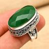 Замечательное ювелирное кольцо ручной работы из стерлингового серебра 925 пробы с зеленым ониксом и драгоценным камнем