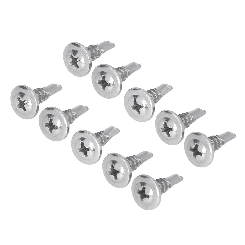 200 шт. самосверлящих винтов с головкой под шайбу, винты из нержавеющей стали 304 для работы по дереву M4.8x16