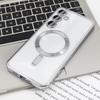Plating Clear Wireless Case For Samsung Galaxy S24 S23 S22 S21 S20 FE Ultra Plus Cover Note 20 Ultra MagSafe Magnetic Shell TPU