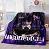 Wednes-day Gothic  Blanket Flannel Blanket for bed, sofa, Camping, Hiking, Picnic Essentials, gift for family Fan gifts