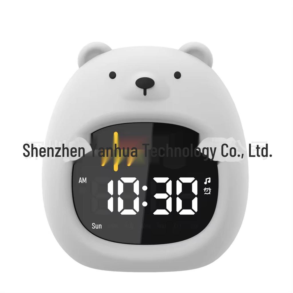 Детский силиконовый будильник Sunrise с ночником и ЖК-дисплеем
