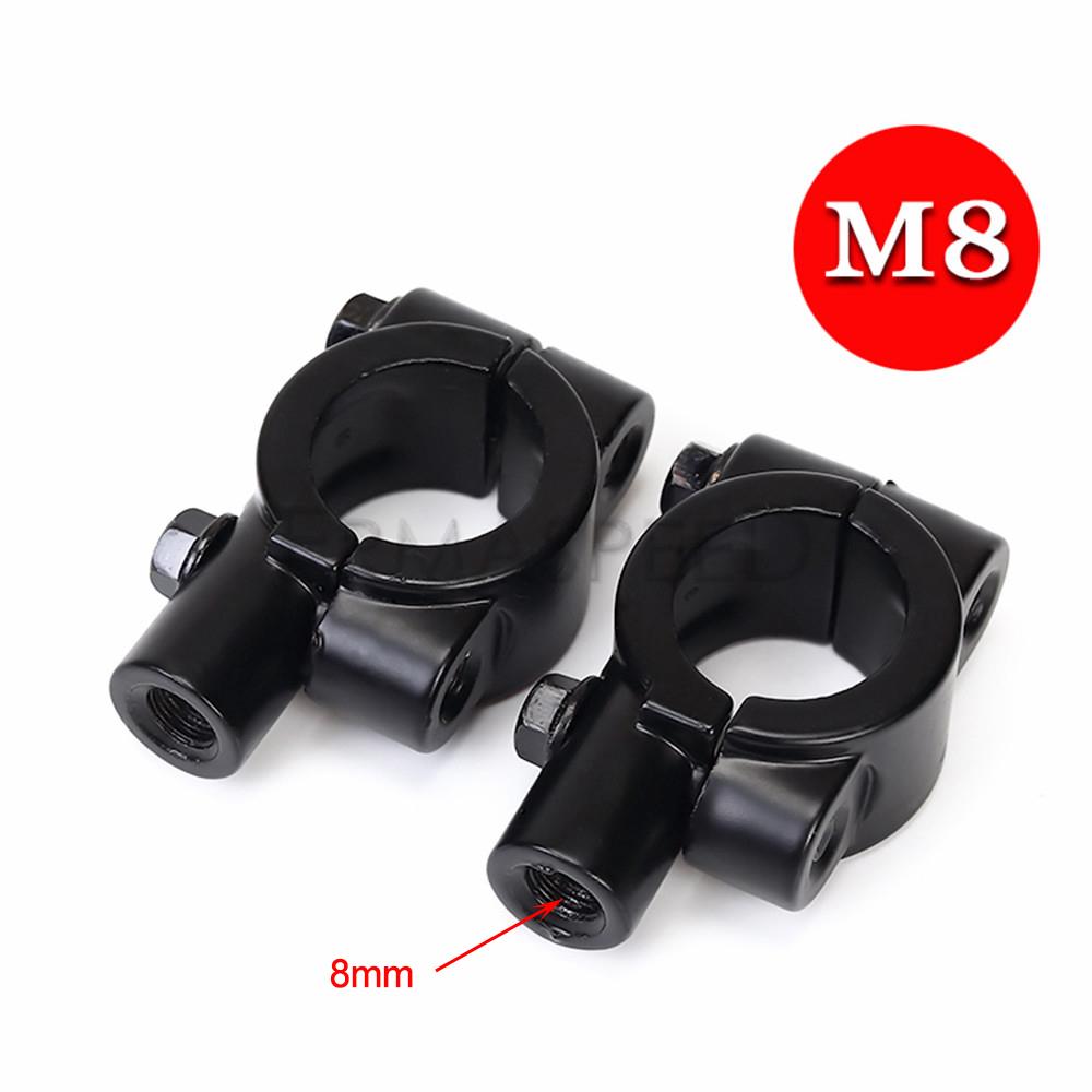 Пара 7/8 "22 мм мотоциклетный руль, зажим для крепления зеркала, алюминиевый 8 мм/10 мм, держатель для зеркала заднего вида, адаптер для скутера