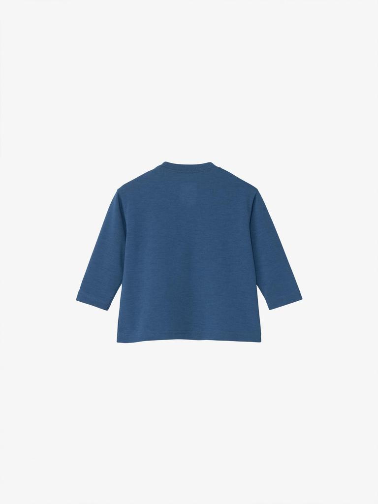 The North Face Футболка с длинным рукавом, сшитая, с термозащитой, горная, размер 90, футболка B/L/S, синяя,