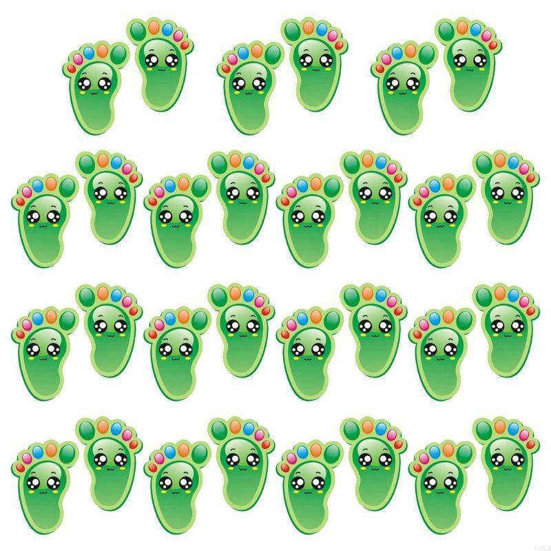 62KD 15 пар детских наклеек на пол, самоклеящиеся наклейки со следами для соблюдения социальной дистанции, для детской спальни, гостиной