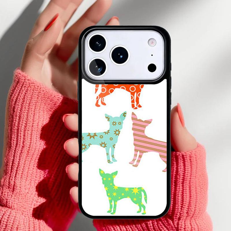 Чихуахуа Милая Собака Щенок коллаж Чехол для Телефона для iPhone 17 16 15 14 13 Pro Max Задняя Крышка для 12 11 Pro Coque