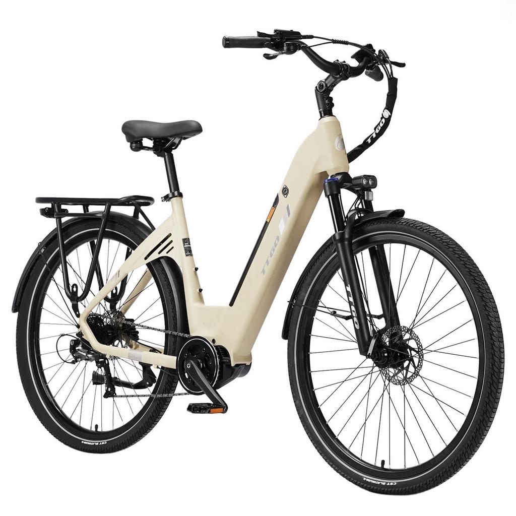 TTGO C7 SE Electric Bike, 36V 18AH Long Range Ebike with Bafang Mid Motor,Shimano 9-Speed