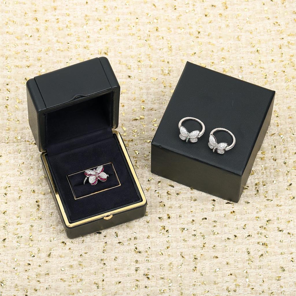 Кольцо принцессы-бабочки для женщин, премиальное легкое роскошное кольцо-бабочка для женщин из стерлингового серебра 925 пробы