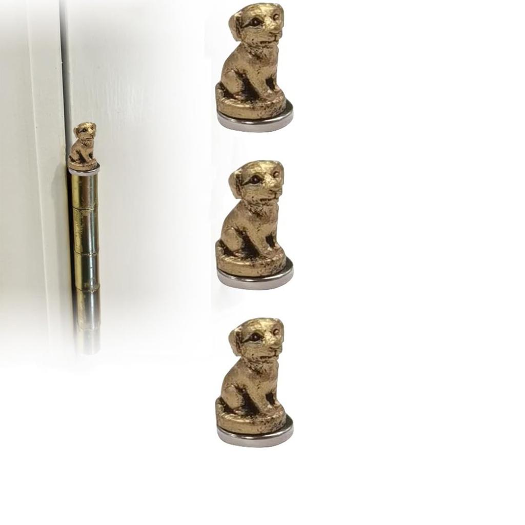 Головка петли для украшения домаВинтажные головки дверных петель в виде животных Декоративный набор из 3 бронзовых головок петли для животных Магнитная дверная петля