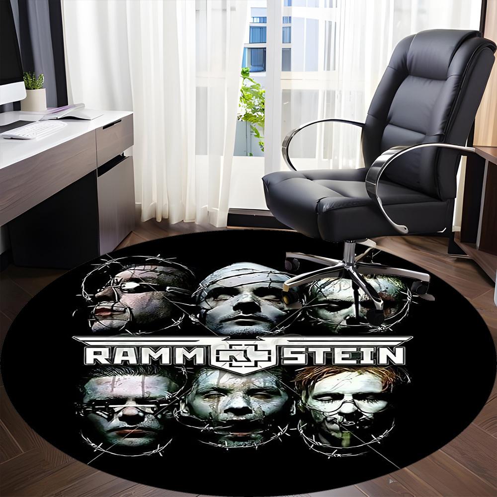 1 шт. Круглый ковер Rammstein Metal для офиса, под офисные стулья, спальни, гостиной, домашний декор a0926051