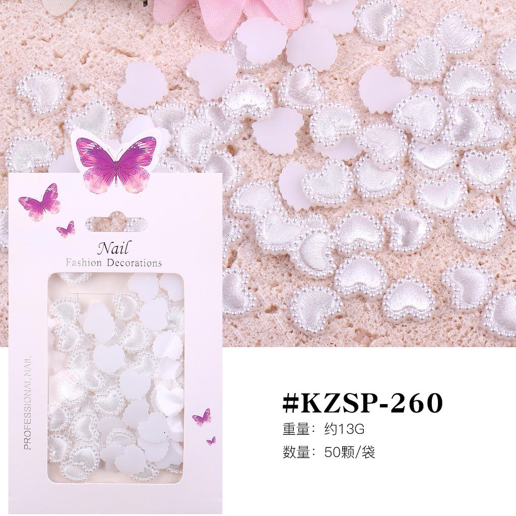 Bagged Three-Dimensional Butterfly Love Nail Art Jewelry Abs Resin Nail Art Pearl Nail Art Decoration Change