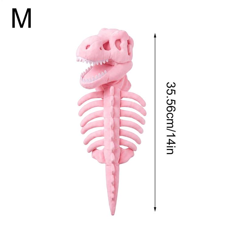 Dinosaur Cat Costume Soft Plush 3D Skeleton Funny Cosplay Outfit Halloween Dog Costume For Puppy Kitten Daily Birthday Party