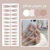 24Pcs Full Cover Long Ballet False Nails Detachable Press-on Nails Solid Color Fake Nails  Women