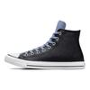 Leather Comfortable and Versatile Shock-absorbing and Wear-resistant High-top Board Shoes Unisex Black and Blue