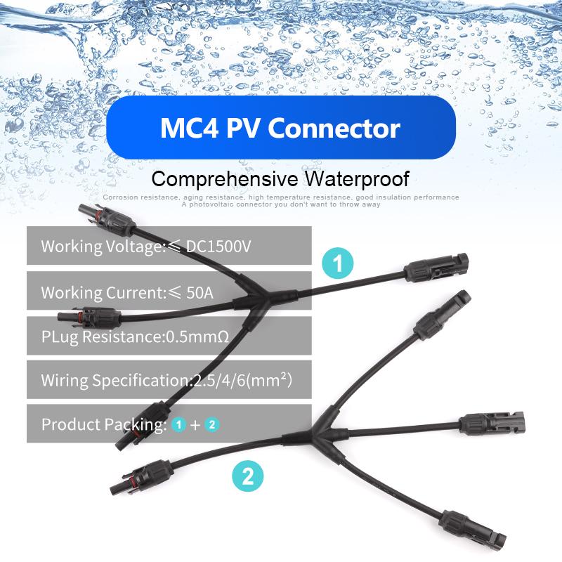 2Y 3Y 4Y PV-разъем параллельное соединение солнечная система PV Y-тип ответвления адаптер кабельный разъем панели солнечных батарей с 1000 В 30 А