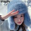 Bomber Hats Women' Solid Color Thickened Warm Ear Protection Hats Large Casual Verstaile Soft Faux Fur Hats
