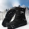 Зимние парные сноубутсы Мужские высокие теплые и плюшевые хлопковые ботинки Мужские водонепроницаемые и противоскользящие ботинки средней длины