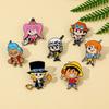 Японский мультфильм АНИМЕ ONE PIECE металлический значок Луффи Эйс Морской Король эмаль эмалевая брошь брошь