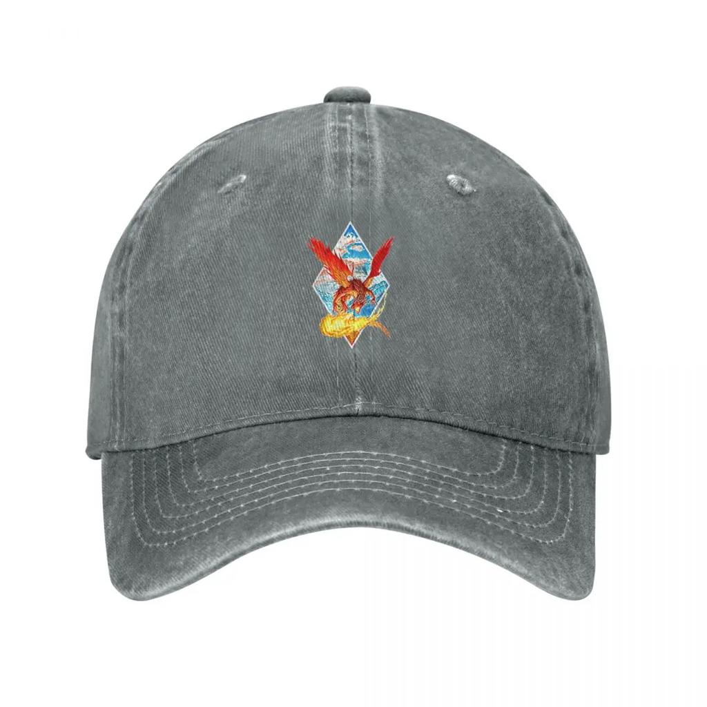 Red Dragon Breathing Fire  White  Fantasy Baseball Cap birthday Golf Wear Trucker Cap Designer Unisex Womens