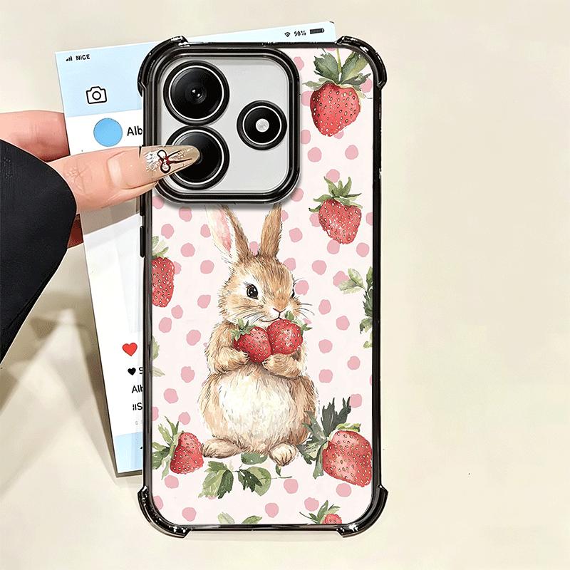 Милый Мультяшный Кролик Покрытие Чехол для Телефона Для Xiaomi Poco X5 X6 X7 X8 Pro Max F8 Ultra F7 M8 M7 M5S Redmi 15C 15 14C 13C 13 X