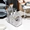 Bow Deco Makeup Brush Holder Acrylic Pencil Holder Eye Shadow Storage Box  for Vanity Countertop