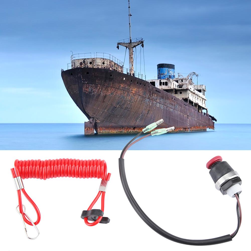 Outboard Engine Motor Kill Switch Safety Tether Cord for Marine Mercury Tohatsu