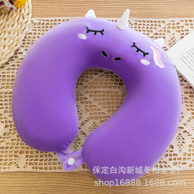 Cartoon animal memory cotton u-shaped pillow neck pillow plane travel pillow protection cervical spine cervical pillow