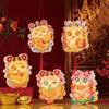 Plastic Chinese New Year Lantern Cartoon New Year Luminous Lantern  Home New Year Decoration