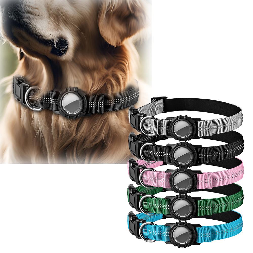 Elastic Band AirTag Cat Collar Reflective Air Tag Holder Dog GPS Collars  for Kittens Puppies