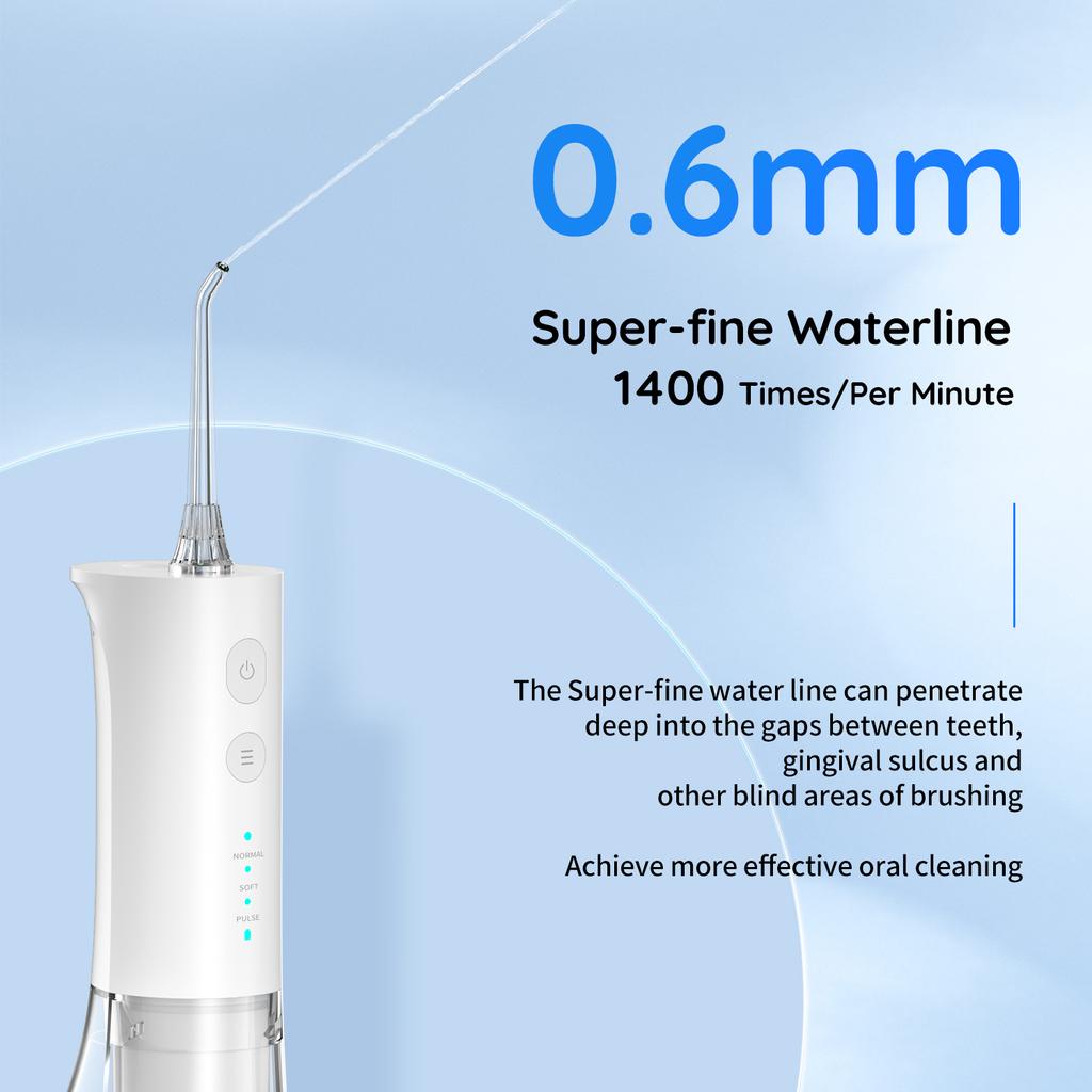 1PC Dental Water Jet 3 Mode Water Flosser Oral Irrigator for Teeth Rechargeable Portable 300ML Water Tank Teeth Cleaner